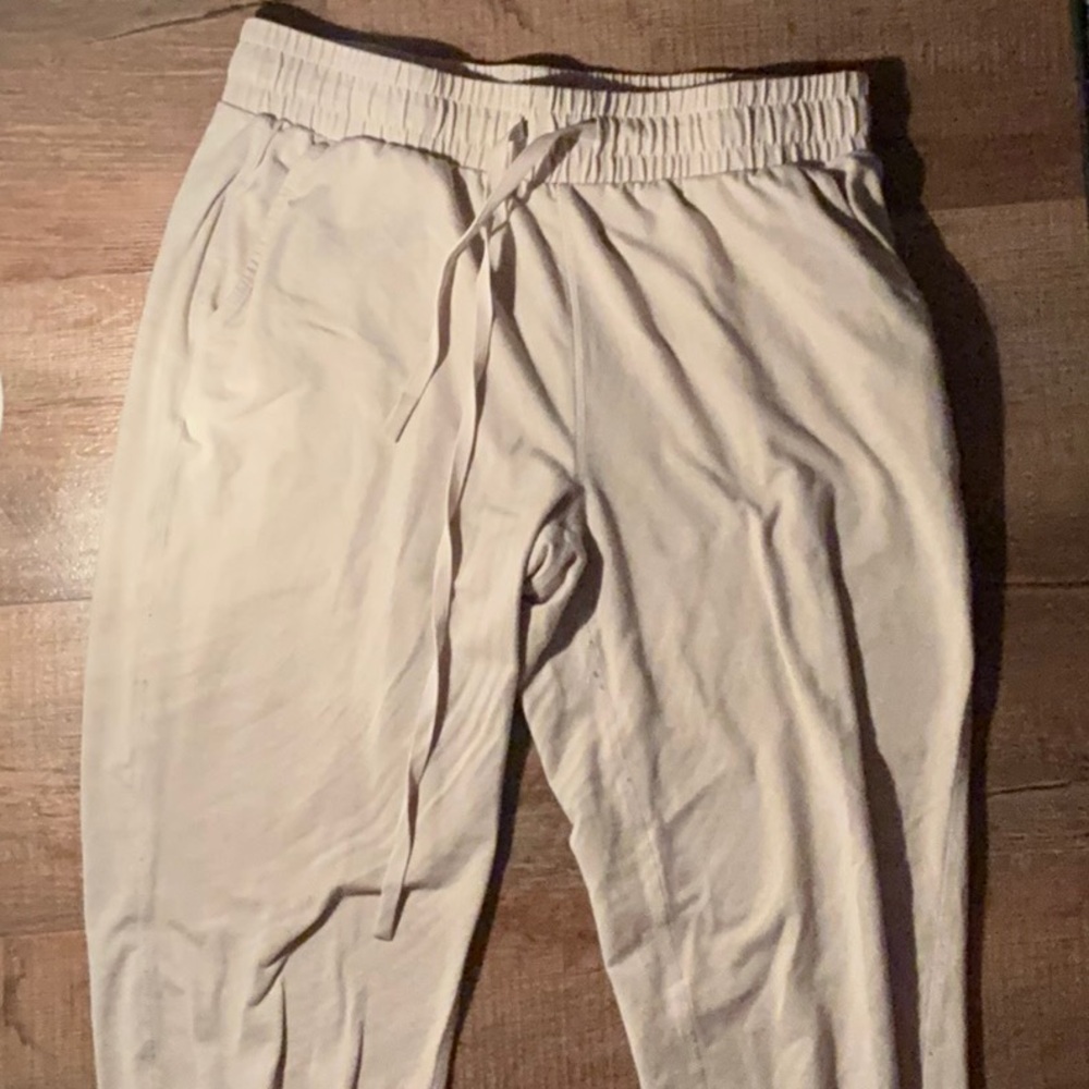 Creative Recreation Cream Track Pants with Elastic Waistband
